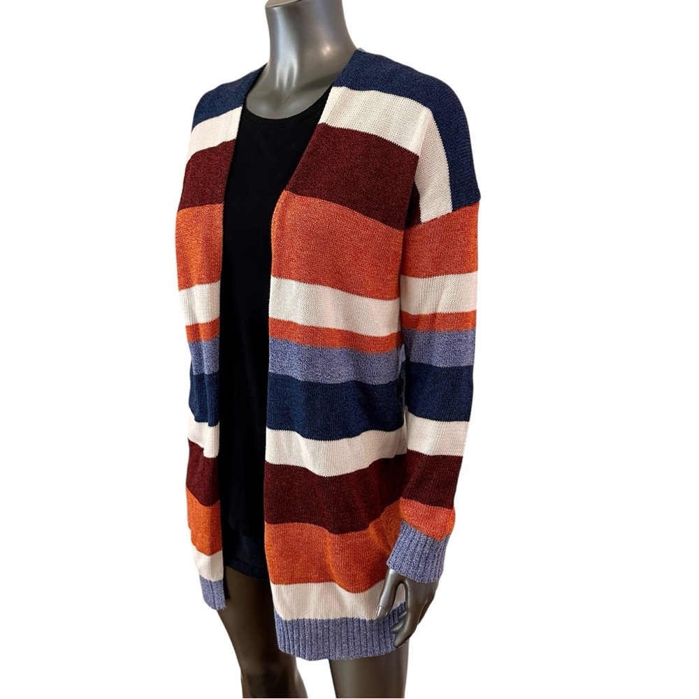 NWOT Colorful Striped Cardigan Sweater – Size Large